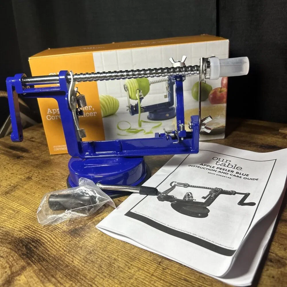 Our Table Apple Peeler Corer And Slicer W/ Suction Base Peel Core & Slice Potato